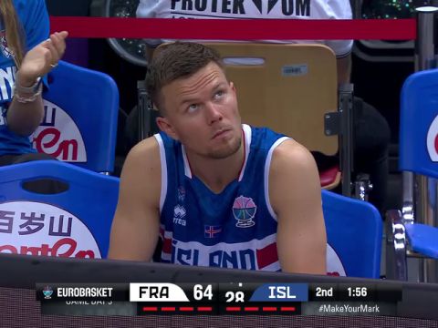 男篮欧洲杯：法国vs冰岛第2节英文原声回放