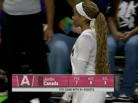 洛杉矶火花vs亚特兰大梦想第3节英文原声回放