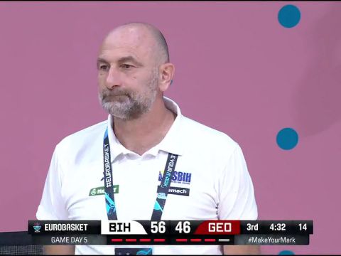 男篮欧洲杯：波斯尼亚和黑塞哥维那vs格鲁吉亚第3节英文原声回放