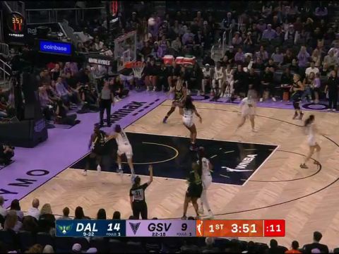 WNBA常规赛：达拉斯飞翼vs金州瓦尔基里第1节英文原声回放