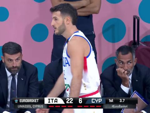 男篮欧洲杯：意大利vs塞浦路斯第1节中文解说回放