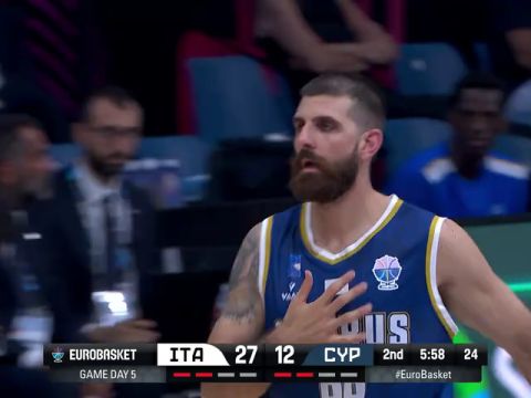 男篮欧洲杯：意大利vs塞浦路斯英文原声全场回放