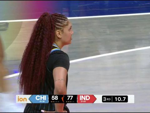 WNBA常规赛：芝加哥天空vs印第安纳狂热第3节英文原声回放