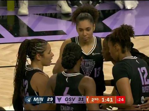 明尼苏达山猫vs金州瓦尔基里第2节英文原声回放