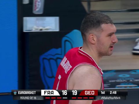 法国vs格鲁吉亚第1节英文原声回放