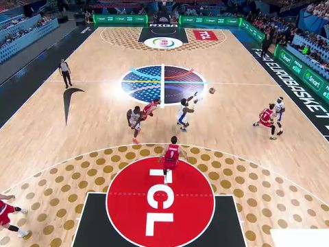 亚布塞莱vs格鲁吉亚集锦 全场拿下12+3+3外线手感不佳止步16强