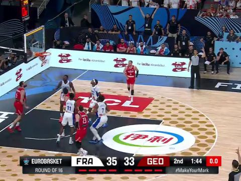 法国vs格鲁吉亚第2节英文原声回放