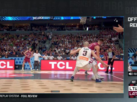 男篮欧洲杯16强赛：立陶宛vs拉脱维亚英文原声全场回放