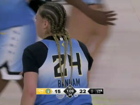 WNBA常规赛：芝加哥天空vs拉斯维加斯王牌第1节中文解说回放