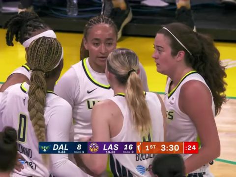 达拉斯飞翼vs洛杉矶火花第1节中文解说回放