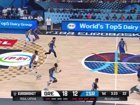 希腊84-79以色列 字母哥37分希腊轻松击败以色列挺进八强