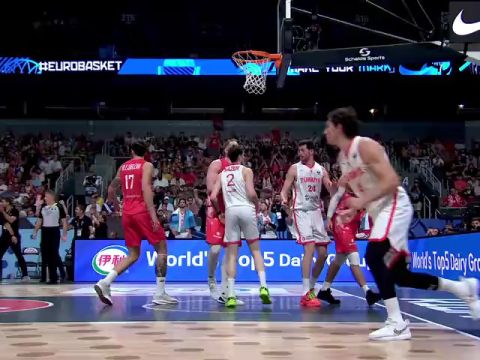 男篮欧洲杯1/4决赛：土耳其vs波兰第2节中文解说回放
