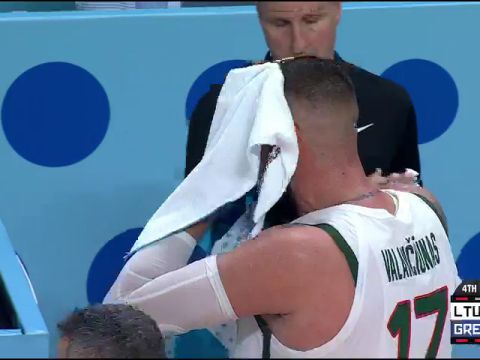 男篮欧洲杯1/4决赛：立陶宛vs希腊第4节英文原声回放