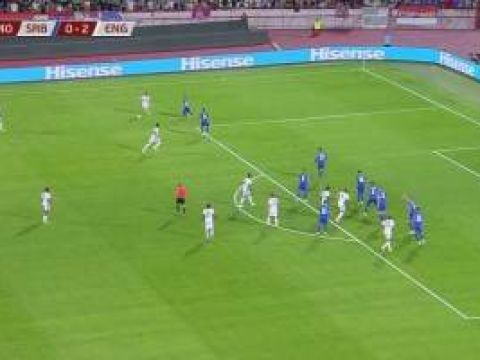 [进球视频]英格兰3-0塞尔维亚！戈登远射门将脱手，孔萨补射破门