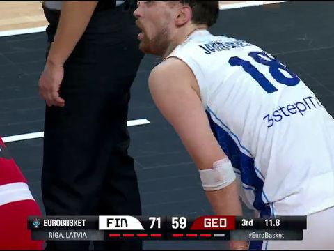 男篮欧洲杯1/4决赛：芬兰vs格鲁吉亚英文原声全场回放