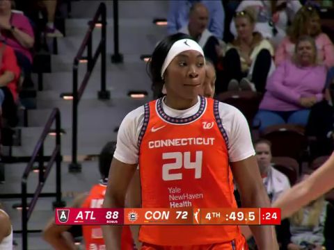 WNBA常规赛：亚特兰大梦想vs康涅狄格阳光第4节英文原声回放