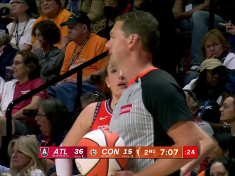 WNBA常规赛：亚特兰大梦想vs康涅狄格阳光第2节英文原声回放