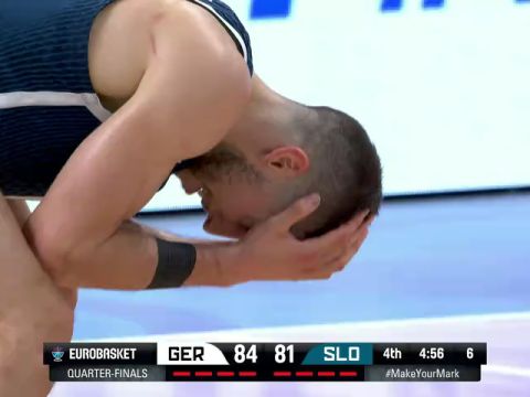 男篮欧洲杯1/4决赛：德国vs斯洛文尼亚第4节中文解说回放
