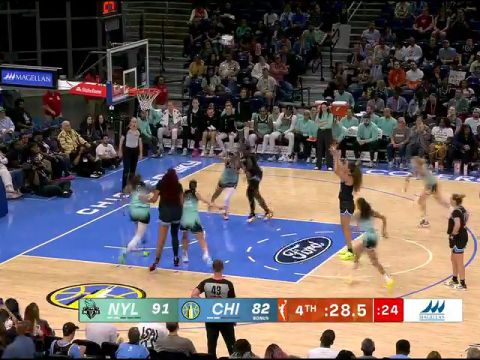 WNBA常规赛：纽约自由人vs芝加哥天空第4节中文解说回放