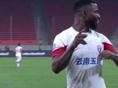 [进球视频]侯永永传中，奥斯卡头球破门，玉昆1-1扳平海港