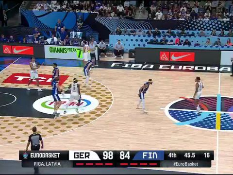 男篮欧洲杯半决赛：德国vs芬兰第4节英文原声回放
