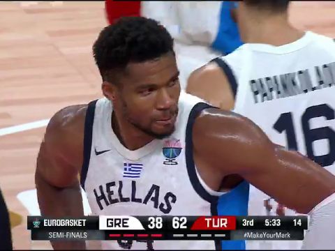 男篮欧洲杯半决赛：希腊vs土耳其第3节英文原声回放