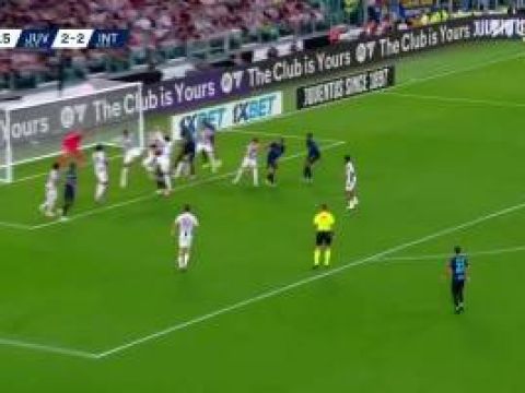 [进球视频]国米3-2反超比分！迪马尔科角球助攻，小图拉姆头球破门