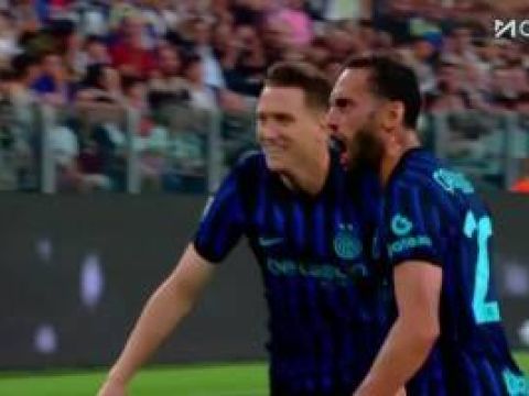 [进球视频]神了！恰尔汗奥卢胸部停球凌空抽射世界波 ，国米2-2扳平尤文