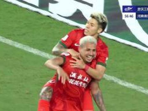 [进球视频] 河南5-0领先武汉三镇 卡多索中路直插抹过门将破门