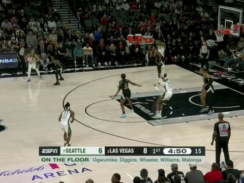 西雅图风暴vs拉斯维加斯王牌第1节中文解说回放