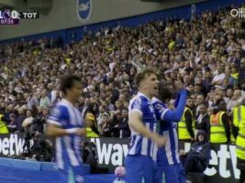 [进球视频]轻松写意！明特单刀骗过门将推空门得手，布莱顿1-0领先热刺