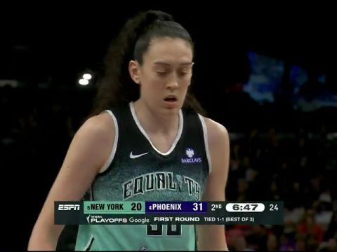 WNBA季后赛：纽约自由人vs菲尼克斯水星第2节中文解说回放