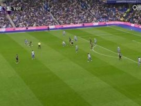 [进球视频]被队友晃了！范赫克躲避不及将球挡进自家球门，热刺2-2布莱顿