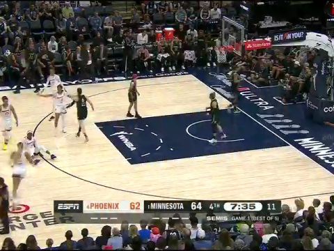 WNBA季后赛：菲尼克斯水星vs明尼苏达山猫第4节英文原声回放