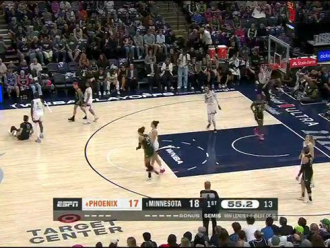 WNBA季后赛：菲尼克斯水星vs明尼苏达山猫第1节英文原声回放