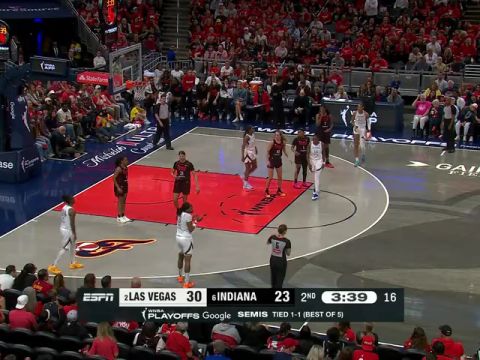 拉斯维加斯王牌vs印第安纳狂热第2节英文原声回放