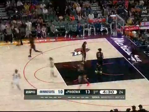 WNBA季后赛：明尼苏达山猫vs菲尼克斯水星中文解说全场回放