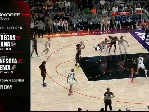 WNBA季后赛：明尼苏达山猫vs菲尼克斯水星第3节中文解说回放