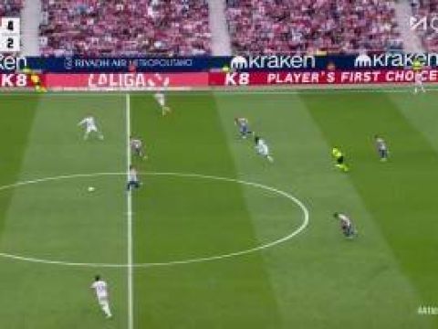 [进球视频]马竞5-2领先皇马！巴尔韦德中场传球失误，格列兹曼单刀破门