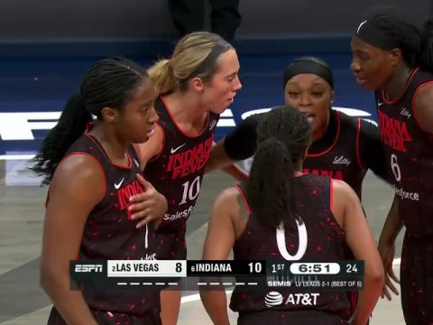 拉斯维加斯王牌vs印第安纳狂热第1节英文原声回放