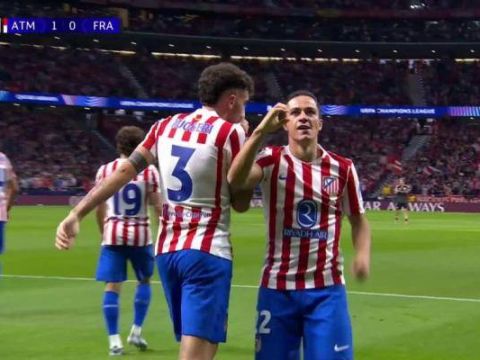 [进球视频]马竞欧冠第200粒进球！拉斯帕多里包抄先拔头筹