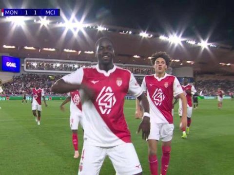 [进球视频]摩纳哥光速扳平！特泽暴力远射世界波直入死角，攻破多纳鲁马大门