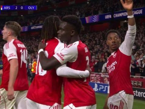 [进球视频] 枪手补时锁定胜局！厄德高精准直塞！萨卡打穿门将小门建功！