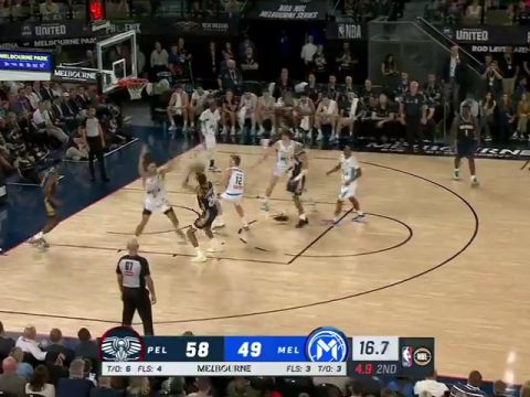 NBA季前赛：墨尔本联vs鹈鹕第2节英文原声回放