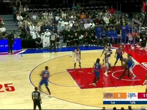 NBA季前赛：76人vs尼克斯第1节中文解说回放