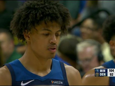 NBA季前赛：森林狼vs掘金第4节英文原声回放