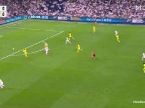 [进球视频]打破僵局！姆巴佩头球摆渡，维尼修斯突破后射门折射入网