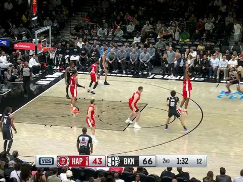 NBA季前赛：耶路撒冷夏普尔vs篮网英文原声全场回放