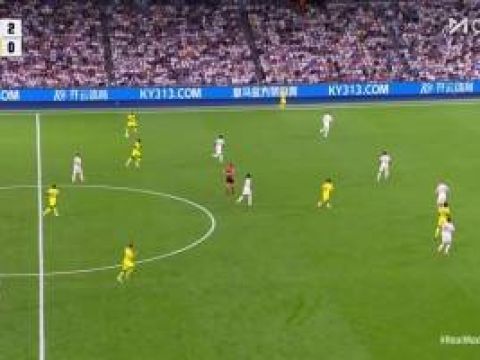 [进球视频]黄潜扳回一球！皇马防守漏人，米卡乌塔泽弧顶爆射破门