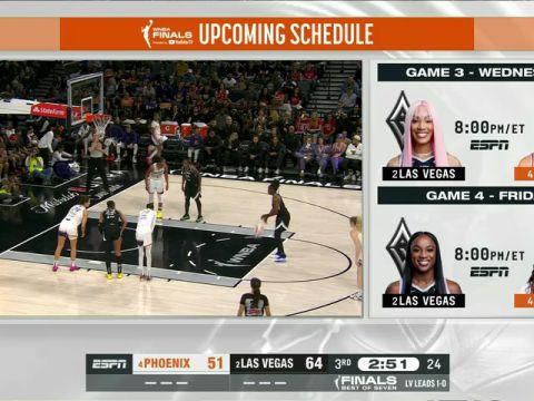 菲尼克斯水星vs拉斯维加斯王牌第3节英文原声回放